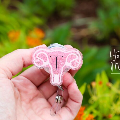 il_fullxfull.6909720846_7fa0 3D Uterus with IUD Badge Reel, Retractable Badge Reel, Interchangeable Badge Reel, Women's Health badge reel
