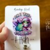 il_fullxfull.6918742383_2vli Am I the drama? Funny Frog Badge Reel, Retractable Acrylic Badge Reel, Nurse Gift, Night Shift, Paramedic gift, Office Worker