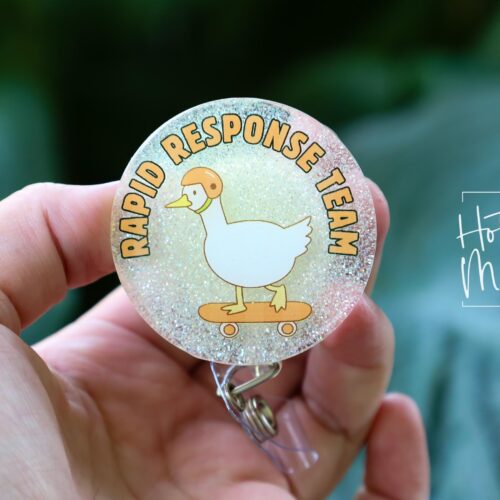 Rapid Response Team, Silly Goose badge reel, Interchangeable Badge Reel, Cute badge Reel, Teacher ID Holder, animal badge reel, Badge Holder