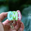 Certified Medical Assistant Glitter Badge Reel – Sparkly ID Holder for CMA, Retractable Badge Clip, Cute Healthcare Accessory