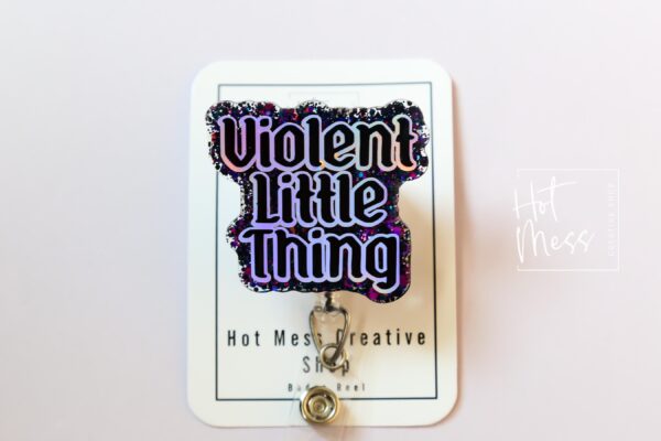 il_fullxfull.6952110804_mieu Violent Little Thing, Book Nerd Badge Reel, Retractable Badge Reel, Interchangeable Badge Reel, Book Lovers, Booktok, 4th wing