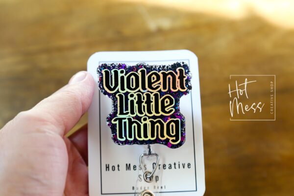 il_fullxfull.6952110808_ha6e Violent Little Thing, Book Nerd Badge Reel, Retractable Badge Reel, Interchangeable Badge Reel, Book Lovers, Booktok, 4th wing