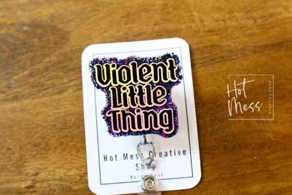 il_fullxfull.6952110812_69r1 Violent Little Thing, Book Nerd Badge Reel, Retractable Badge Reel, Interchangeable Badge Reel, Book Lovers, Booktok, 4th wing