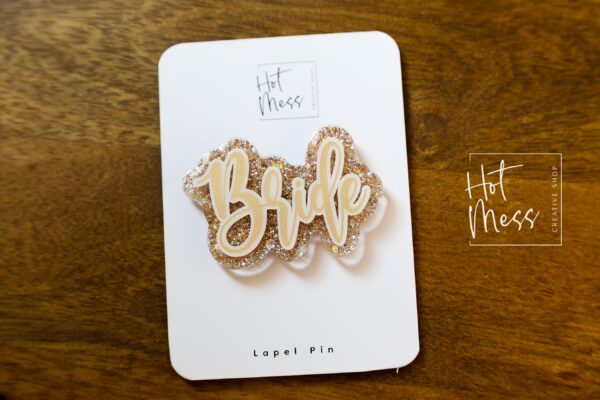 Bridal Party Pins, Design your Name Tag, Wedding Party Gifts