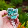 I do not yield to disrespectful men Badge Reel, Feminist Badge Reel, Interchangeable ID holder, cute badge reel, SJW