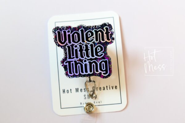 il_fullxfull.7000081475_tqau Violent Little Thing, Book Nerd Badge Reel, Retractable Badge Reel, Interchangeable Badge Reel, Book Lovers, Booktok, 4th wing