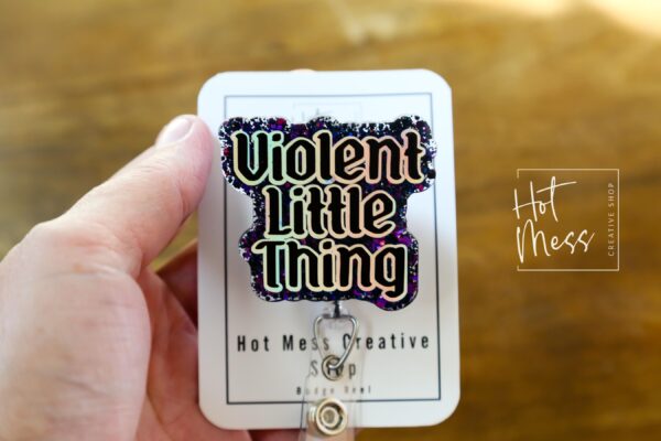 il_fullxfull.7000081479_ojys Violent Little Thing, Book Nerd Badge Reel, Retractable Badge Reel, Interchangeable Badge Reel, Book Lovers, Booktok, 4th wing