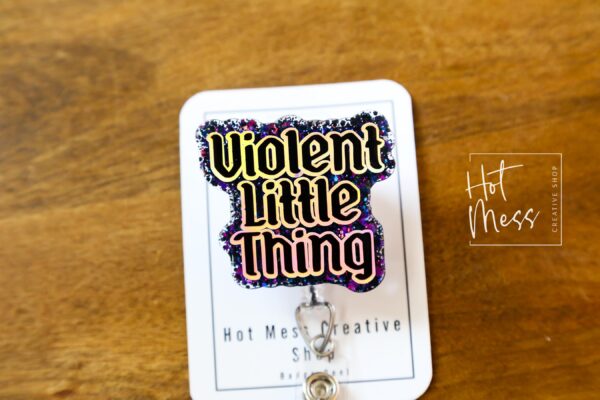 il_fullxfull.7000081481_8xte Violent Little Thing, Book Nerd Badge Reel, Retractable Badge Reel, Interchangeable Badge Reel, Book Lovers, Booktok, 4th wing