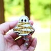 CSI Ghost Badge Reel,  Halloween ID Holder, Interchangeable Glitter badge reel, forensic science Ghost