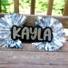 Name Cheer Stick, Spirit Stick, Game Day Stick, Personalized Name Cheer Sign With Pom Poms
