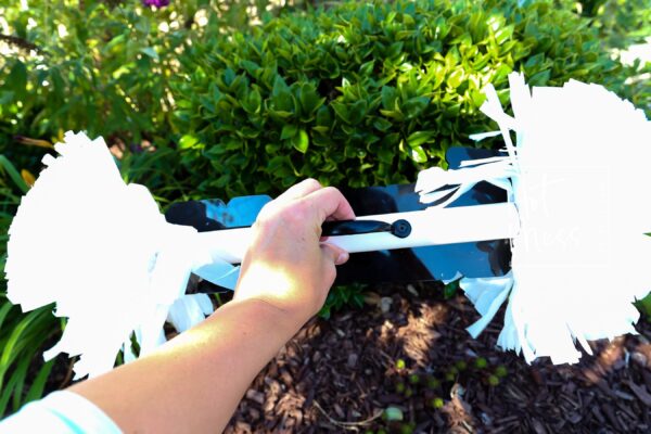 Personalized Football Spirit Stick: Custom Cheer Sign with Pom Poms for Game Day Rally