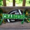 Personalized Football Spirit Stick: Custom Cheer Sign with Pom Poms for Game Day Rally