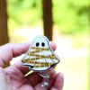 CSI Ghost Badge Reel,  Halloween ID Holder, Interchangeable Glitter badge reel, forensic science Ghost