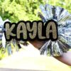 Name Cheer Stick, Spirit Stick, Game Day Stick, Personalized Name Cheer Sign With Pom Poms