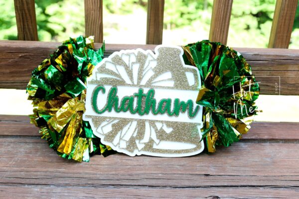 il_fullxfull.7096167639_oy1m Personalized Cheerleader Spirit Stick with Pom Poms | Custom Game Day Sign for Pep Rallies & Sports Events