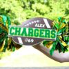 Personalized Football Spirit Stick: Custom Cheer Sign with Pom Poms for Game Day Rally