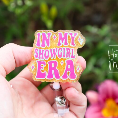 il_fullxfull.7141787916_d7ya In my Showgirl era Badge reel, RN ID Holder, Retractable Acrylic Badge Reel, Nurse Gift, Night Shift, Gift for Swifty