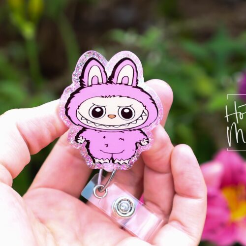 LBB Badge Reel, Creepy Doll Badge reel, RN ID Holder, Retractable Acrylic Badge Reel, Nurse Gift, Night Shift