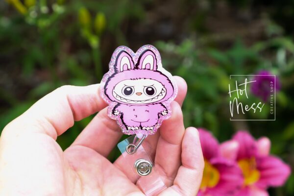 LBB Badge Reel, Creepy Doll Badge reel, RN ID Holder, Retractable Acrylic Badge Reel, Nurse Gift, Night Shift