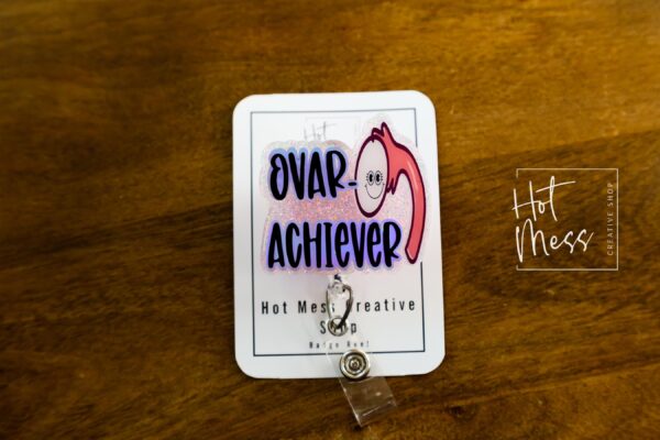 Ovar-Achiever Badge Reel, Retractable Badge Reel, Interchangeable Badge Reel, OBGYN Badge Reel