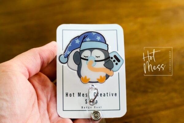 CPAP Badge Reel, Sleep Study ID holder, funny badge reel, Interchangeable Badge Reel
