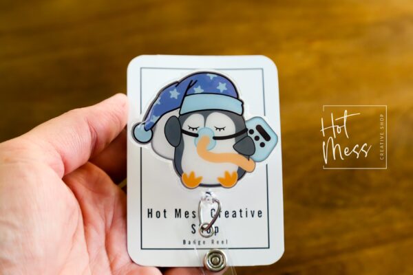 CPAP Badge Reel, Sleep Study ID holder, funny badge reel, Interchangeable Badge Reel