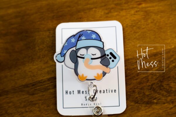 CPAP Badge Reel, Sleep Study ID holder, funny badge reel, Interchangeable Badge Reel