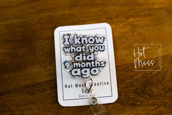 il_fullxfull.7198780996_3iww Witty Labor & Delivery Nurse Badge Reel - Retractable, Interchangeable, Glitter Customizable ID Holder