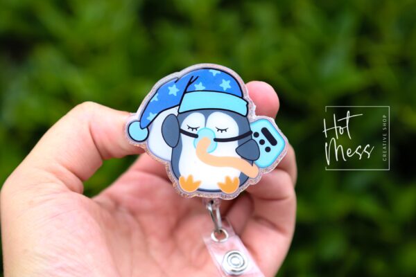 CPAP Badge Reel, Sleep Study ID holder, funny badge reel, Interchangeable Badge Reel