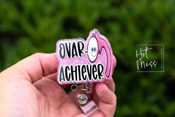 Ovar-Achiever Badge Reel, Retractable Badge Reel, Interchangeable Badge Reel, OBGYN Badge Reel