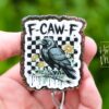 F-caw-F, Funny Badge reel, RN ID Holder, Retractable Acrylic Badge Reel, Nurse Gift, Night Shift