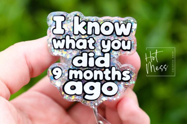 il_fullxfull.7239271014_qs96 Witty Labor & Delivery Nurse Badge Reel - Retractable, Interchangeable, Glitter Customizable ID Holder