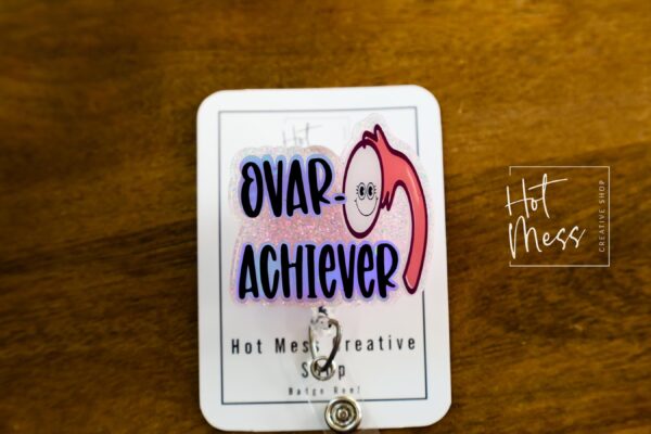 Ovar-Achiever Badge Reel, Retractable Badge Reel, Interchangeable Badge Reel, OBGYN Badge Reel