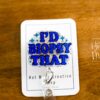 I'd biopsy that Badge Reel, Oncology Badge Reel, Nurse ID Holder, cancer awareness, chemo nurse badge. dermatology badge