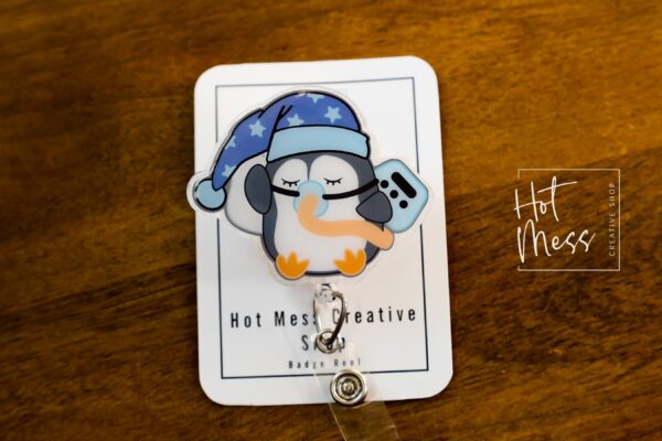 CPAP Badge Reel, Sleep Study ID holder, funny badge reel, Interchangeable Badge Reel