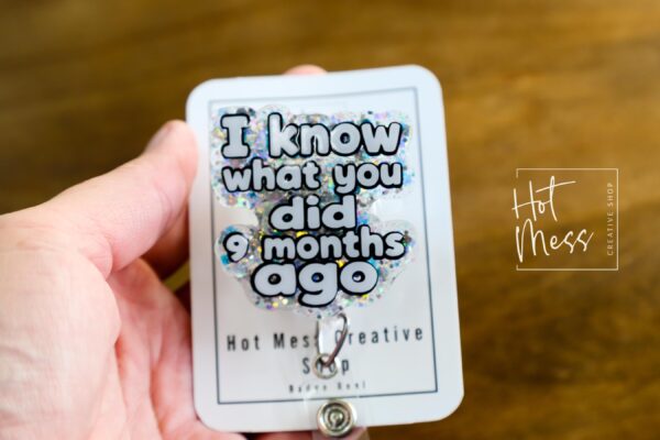 il_fullxfull.7246761493_8r7v Witty Labor & Delivery Nurse Badge Reel - Retractable, Interchangeable, Glitter Customizable ID Holder