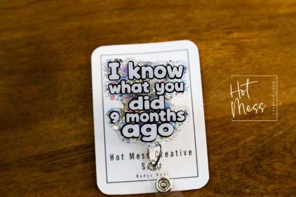 il_fullxfull.7246761503_nd4g Witty Labor & Delivery Nurse Badge Reel - Retractable, Interchangeable, Glitter Customizable ID Holder