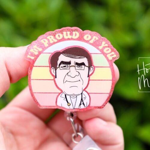 il_fullxfull.7287191151_4c32 Dr. Now Badge Reel, I'm Proud of you RN ID Holder, Retractable Badge Reel, Night Shift, my 600 pound life, Stocking Stuffer