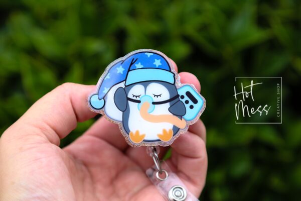 CPAP Badge Reel, Sleep Study ID holder, funny badge reel, Interchangeable Badge Reel