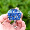 I'd biopsy that Badge Reel, Oncology Badge Reel, Nurse ID Holder, cancer awareness, chemo nurse badge. dermatology badge