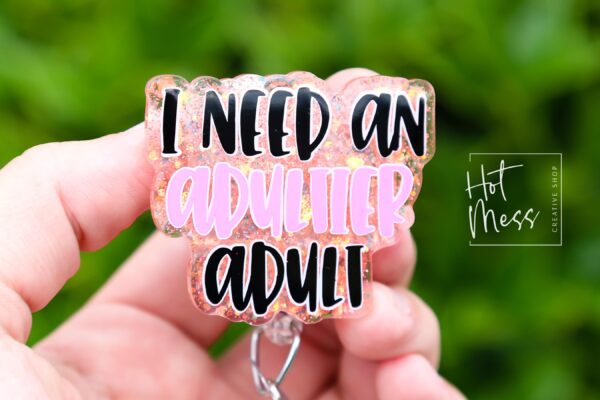 il_fullxfull.7287230279_j4j7 I need an adultier adult Badge Reel, Retractable Badge Reel, Interchangeable Badge Reel, Funny Badge Reel, Dark Humor