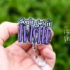 Don't get it Twisted Badge Reel, RN id Holder, Retractable Acrylic Badge Reel, Nurse Gift, Night Shift, Funny Badge Reel