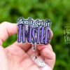 Don't get it Twisted Badge Reel, RN id Holder, Retractable Acrylic Badge Reel, Nurse Gift, Night Shift, Funny Badge Reel