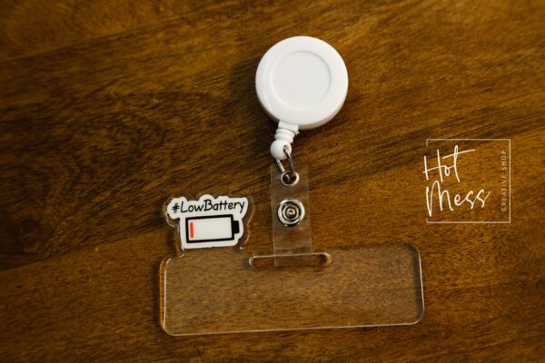 Badge Topper, badge accessories. Nurse ID Accessory, Low battery