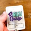 NICU Nurse Badge Reel, Glitter Badge Reel, Nurse ID Holder, Floral Badge Reel, Labor and Delivery Nurse