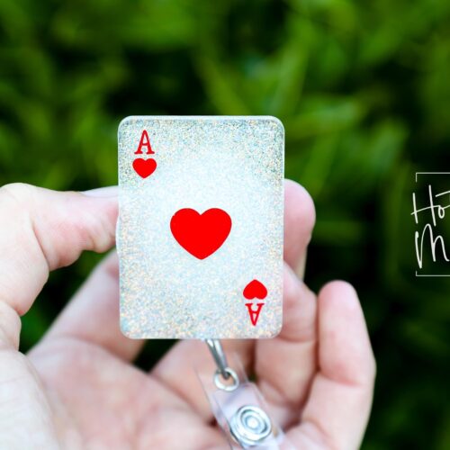 il_fullxfull.7299931654_mh13 Paying Card Casino Badge Reel, Poker Pin, Interchangeable, ID Lanyard, las vegas, Stocking Stuffer