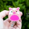 Pig Squish badge reel, Interchangeable Badge Reel, Teacher ID Holder, animal badge reel, Nurse Badge Holder, Stocking Stuffer