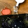 Pumpkin Glitter Badge Topper, badge accessories. Nurse ID Accessory, Badge Buddy topper