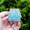 Stop Talking Dirty to me Badge Reel, Life of a Show Girl, Interchangeable Badge Reel, Custom ID Holder, Stocking Stuffer