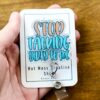 Stop Talking Dirty to me Badge Reel, Life of a Show Girl, Interchangeable Badge Reel, Custom ID Holder, Stocking Stuffer